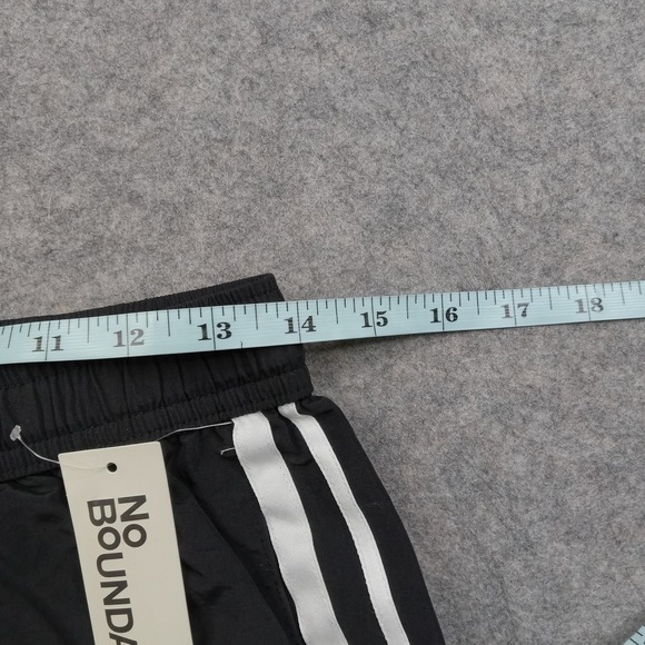 No Boundaries Track Pants Juniors XXS 00 Black Nylon Stripe Athletic Gym Casual - Picture 2 of 9